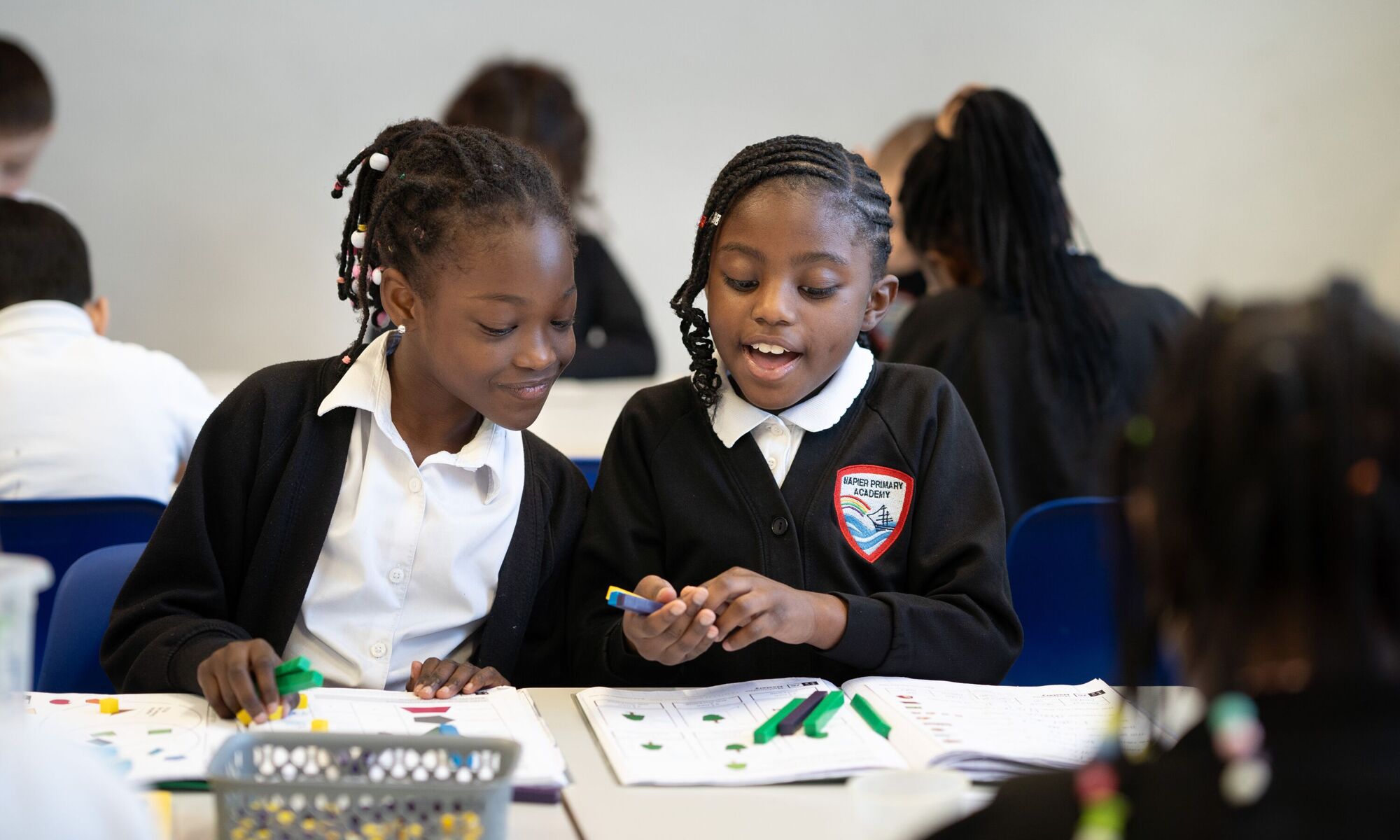 Napier Community Primary pupil in an art lesson